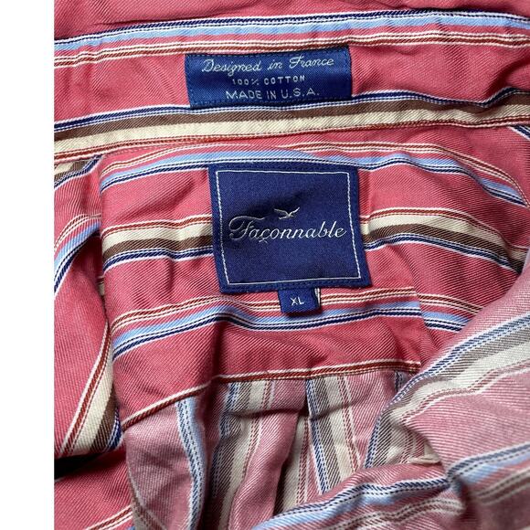 Faconnable XL - Striped Multicolor Button-Up Shirt - Long Sleeve - Picture 4 of 13